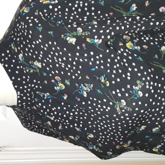 Art Class Floral Long sleeve Ruffle tiered High Neck boho Top Girls XL Women S - Picture 5 of 14